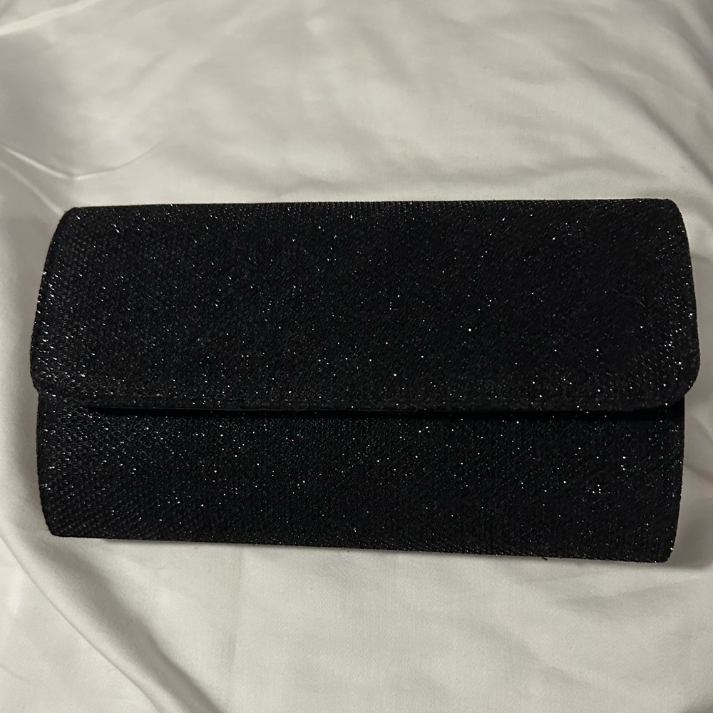 Elegant Black Sparkle Clutch